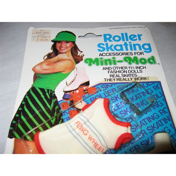 1980 Shillman Roller Skating Accessories for Mini-Mod NEW on Original Card NOS - Picture 2 of 3